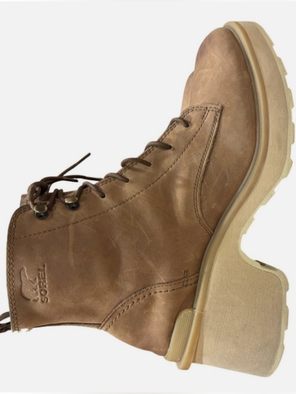 SOREL Hi-Line Platform Chunky Heel Lace up Ankle Boot 9